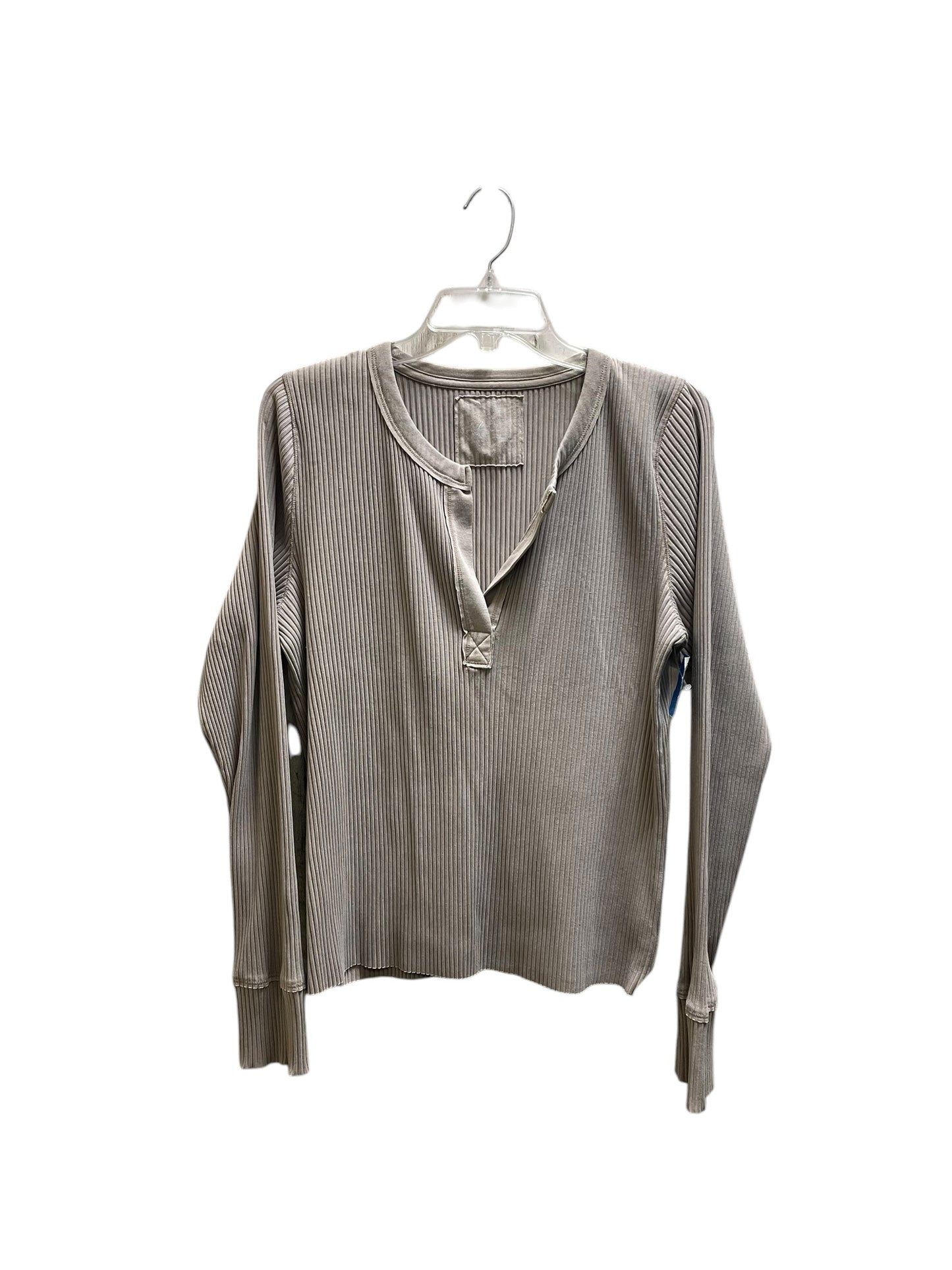 Top Long Sleeve By Aerie In Tan, Size: Xl