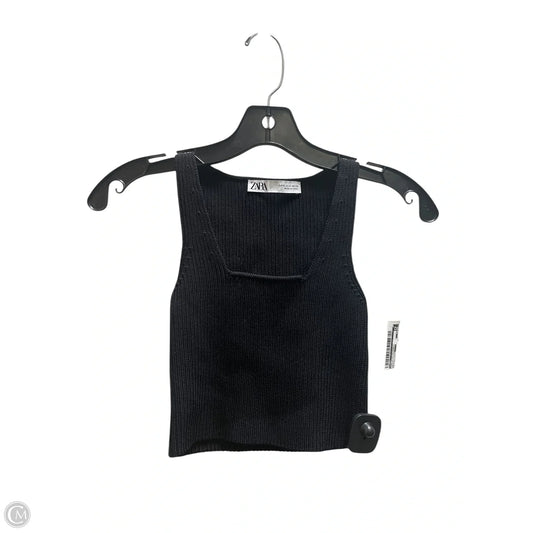 Top Sleeveless By Zara In Black, Size: S