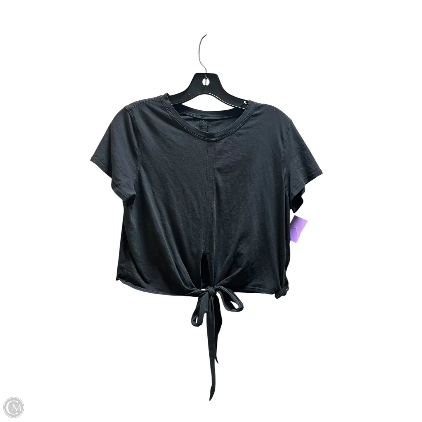 Athletic Top Short Sleeve By Lululemon In Black, Size: S