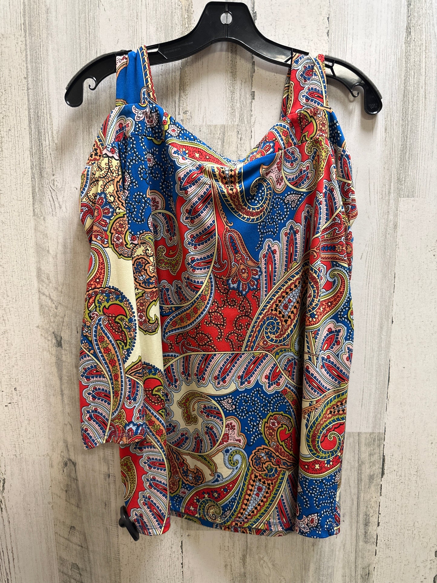 Multi-colored Top Short Sleeve Chicos, Size 2