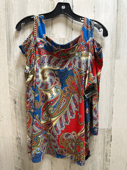 Multi-colored Top Short Sleeve Chicos, Size 2