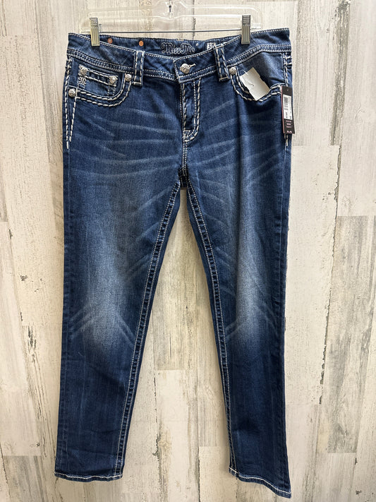 Blue Denim Jeans Designer Miss Me, Size 12