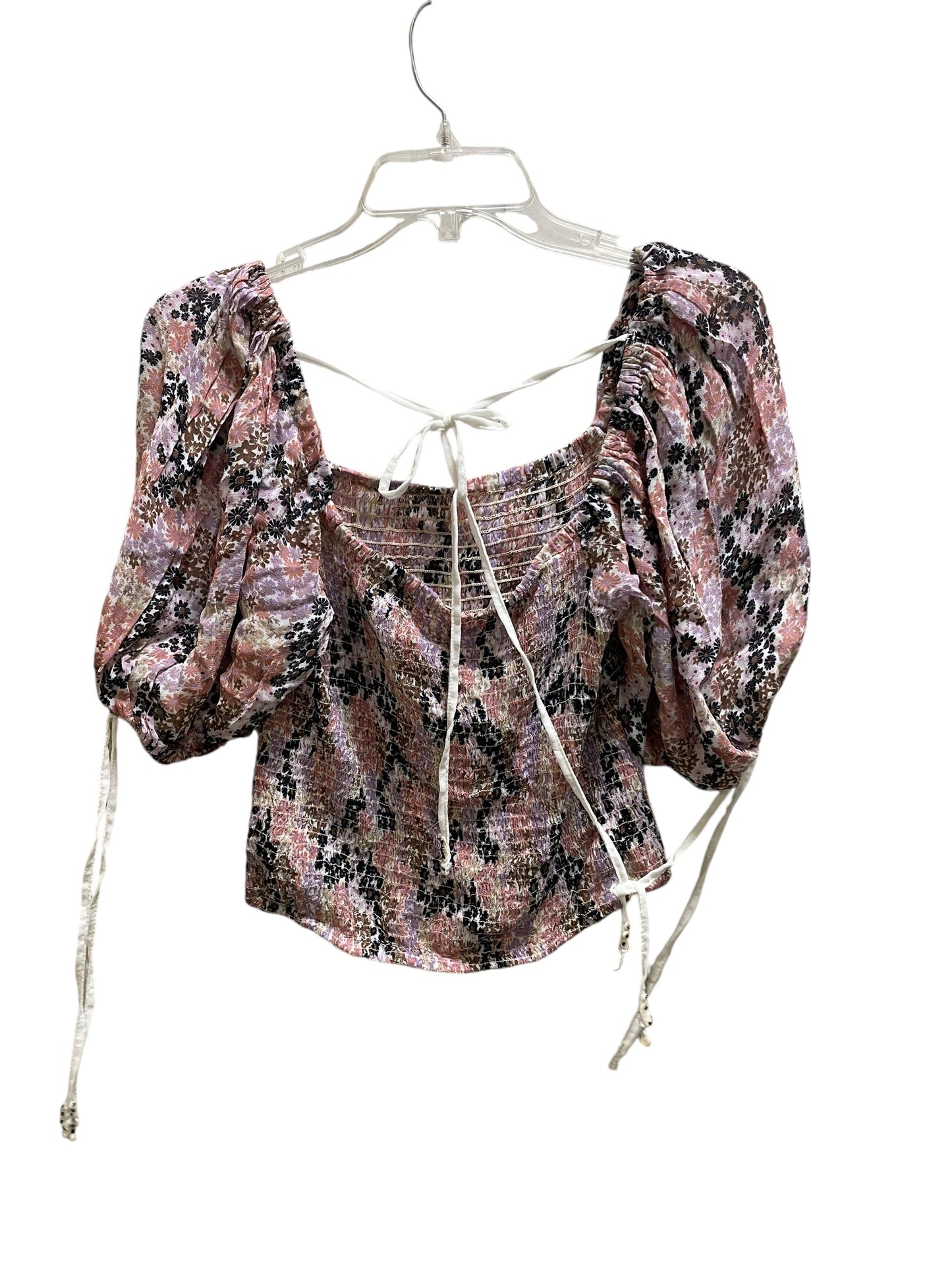 Top Short Sleeve By We The Free In Floral Print, Size: S