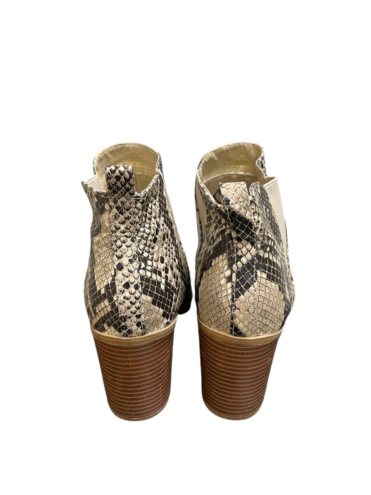 Boots Ankle Heels By Mia In Snakeskin Print, Size: 8.5