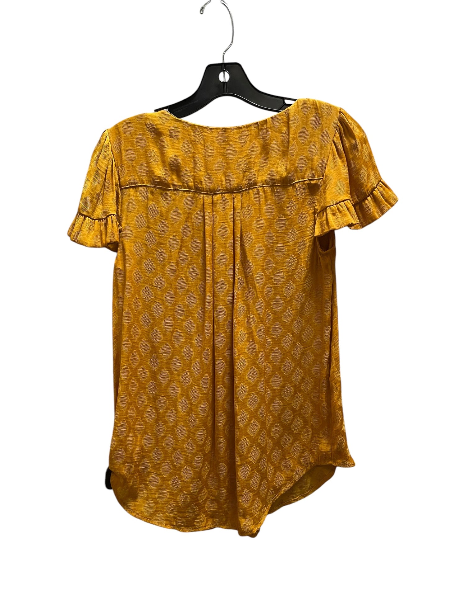 Top Short Sleeve By Maeve In Yellow, Size: S