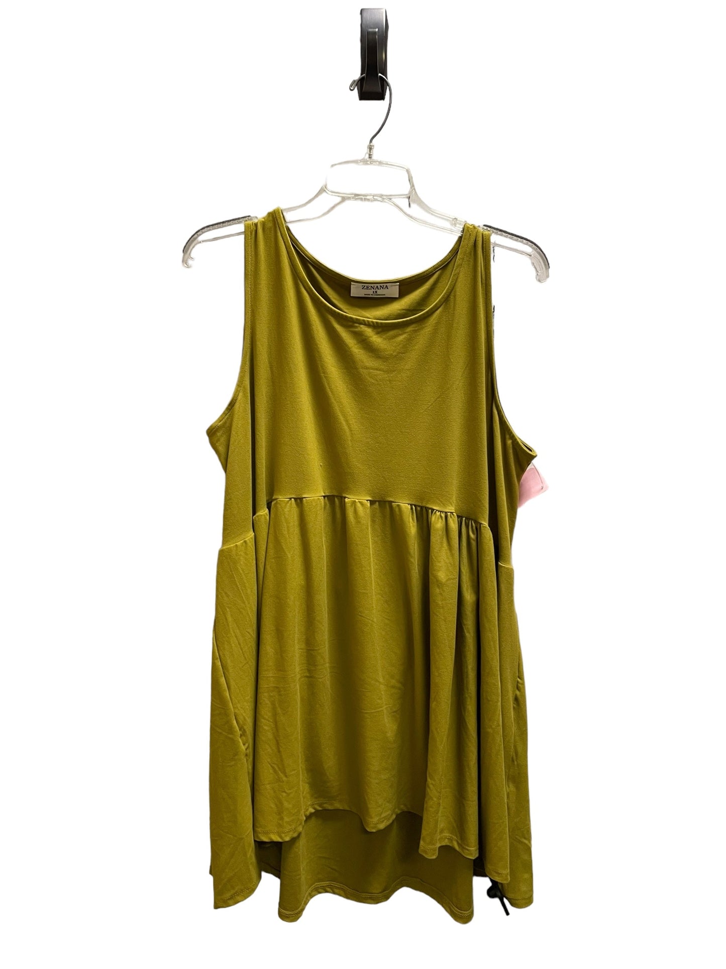 Top Sleeveless By Zenana Outfitters In Green, Size: 1x