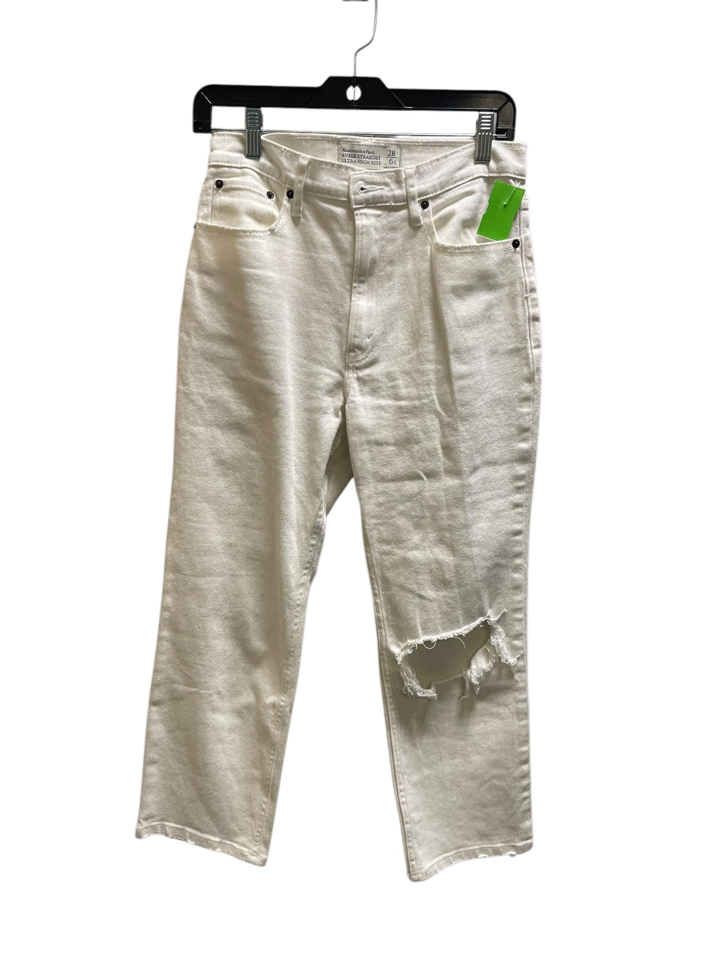 Jeans Boyfriend By Abercrombie And Fitch In White, Size: 6