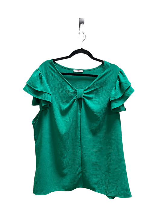 Top Short Sleeve By Clothes Mentor In Green, Size: 1x