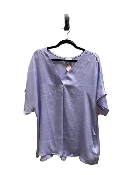 Top Short Sleeve By Andree By Unit In Purple, Size: 1x