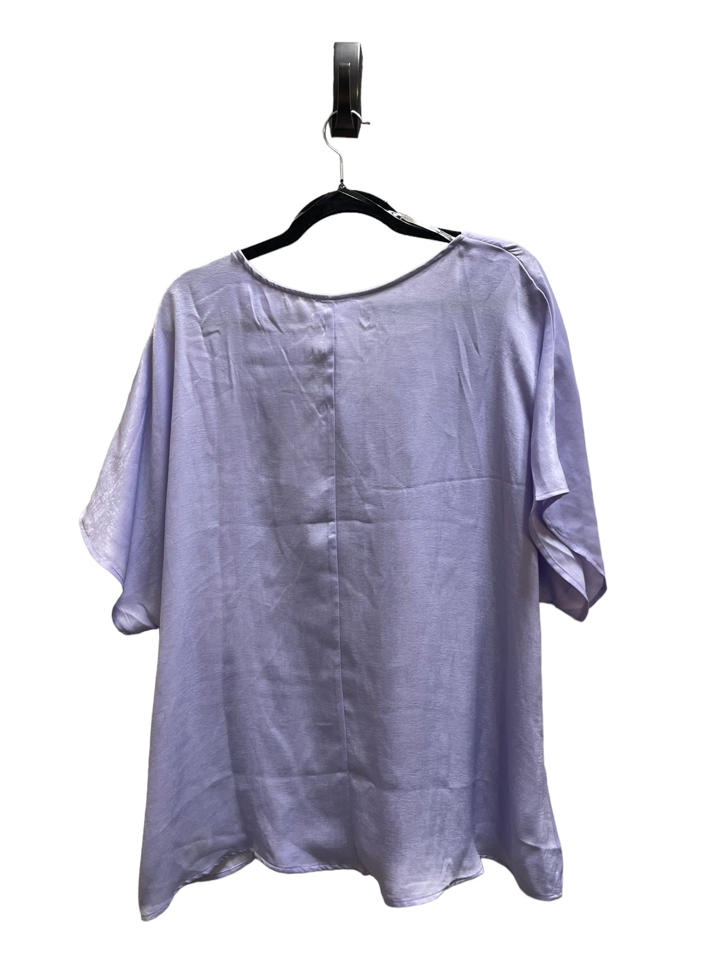 Top Short Sleeve By Andree By Unit In Purple, Size: 1x