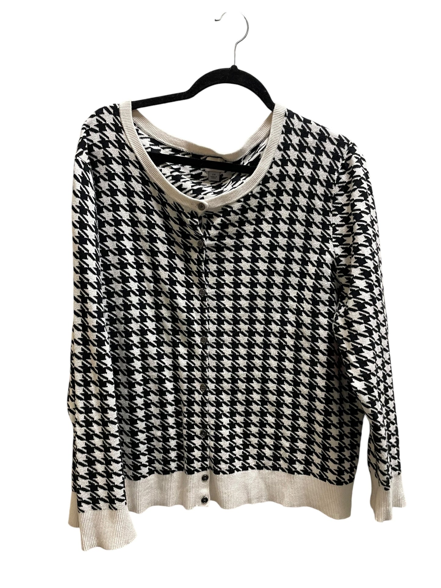 Sweater Cardigan By A New Day In Black & White, Size: 2x