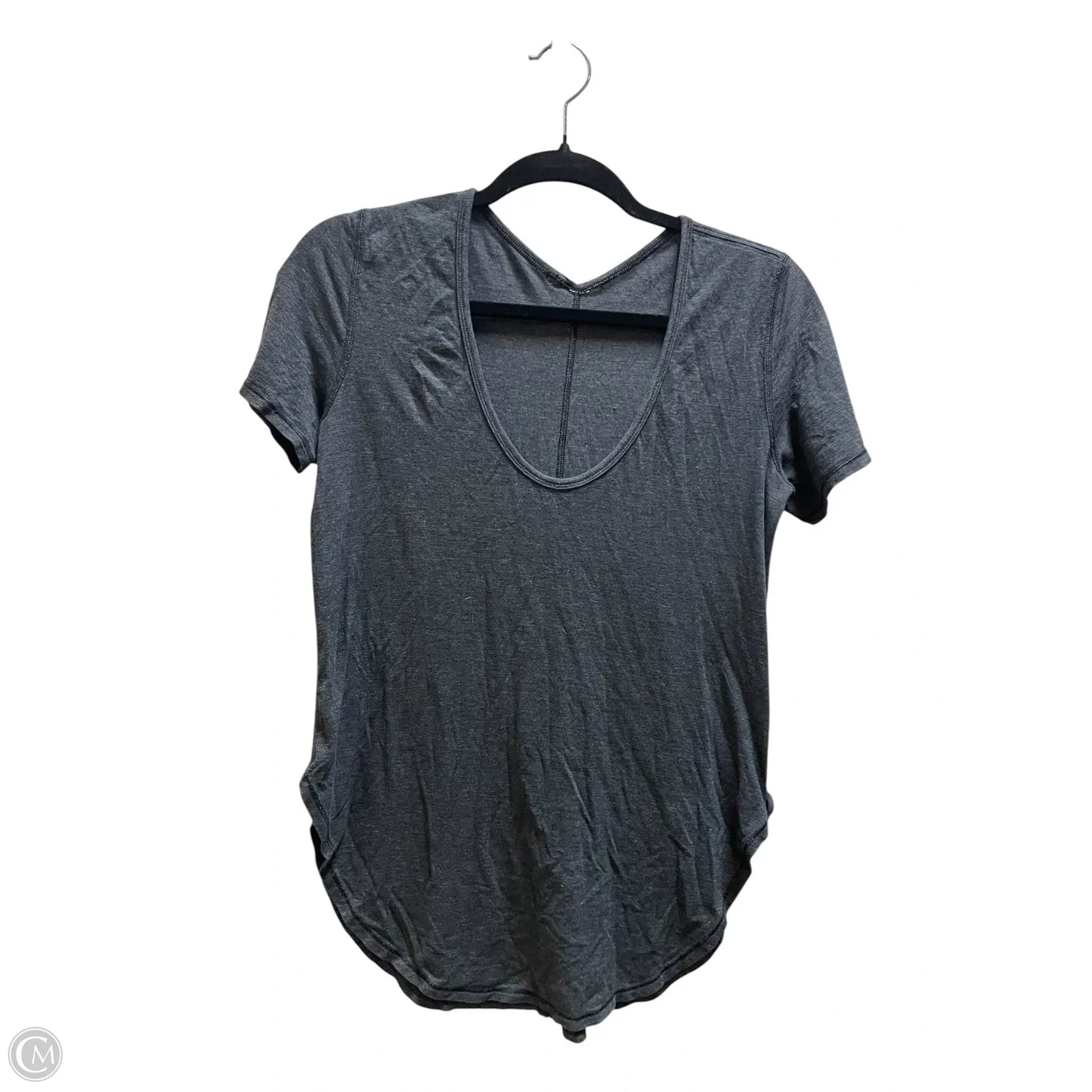 Top Short Sleeve By Lululemon In Grey, Size: 4