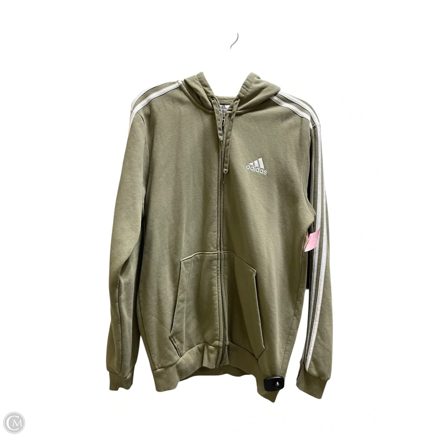 Athletic Jacket By Adidas In Green, Size: M