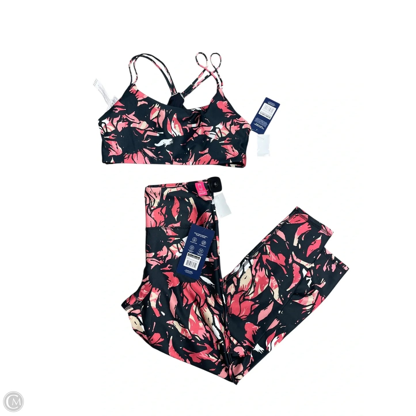 Athletic Pants 2pc By Marika In Floral Print, Size: Xl