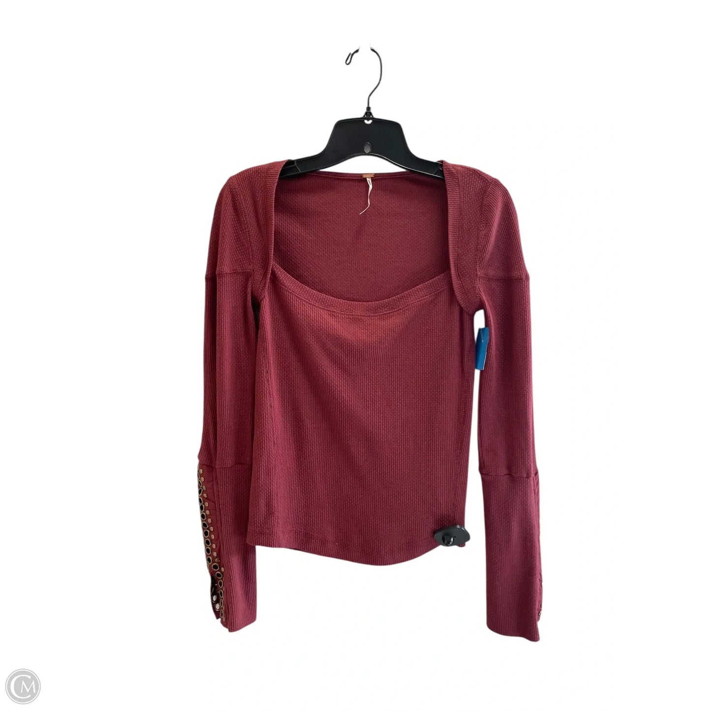 Top Long Sleeve By Free People In Maroon, Size: Xs