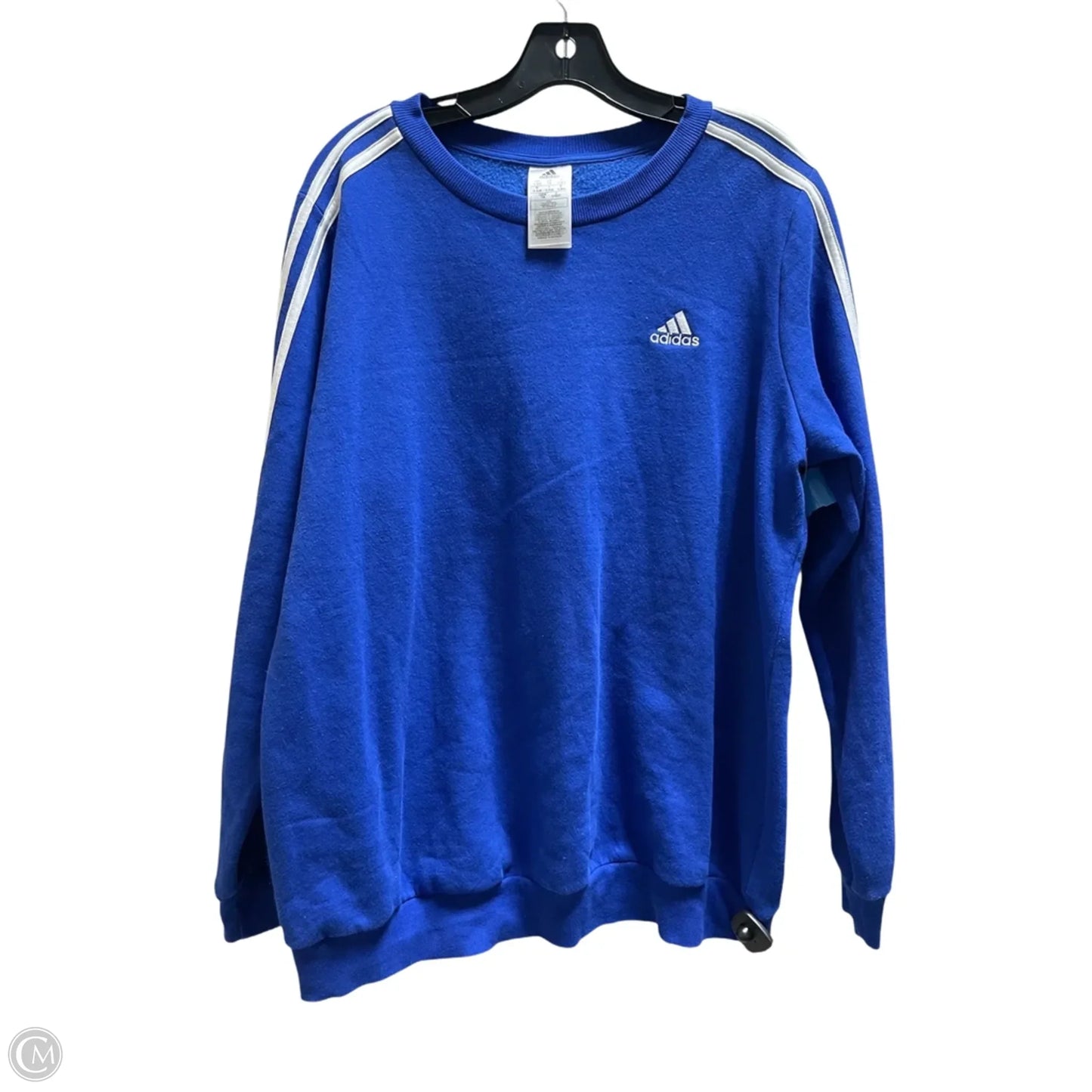 Sweatshirt Collar By Adidas In Blue Denim, Size: 1x