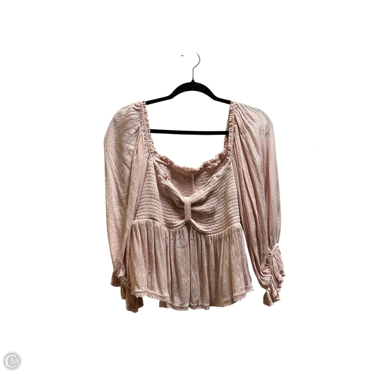 Top Long Sleeve By Free People In Pink, Size: L