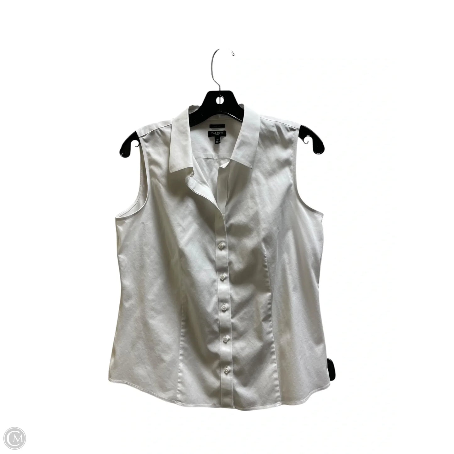 Top Sleeveless By Talbots In White, Size: M