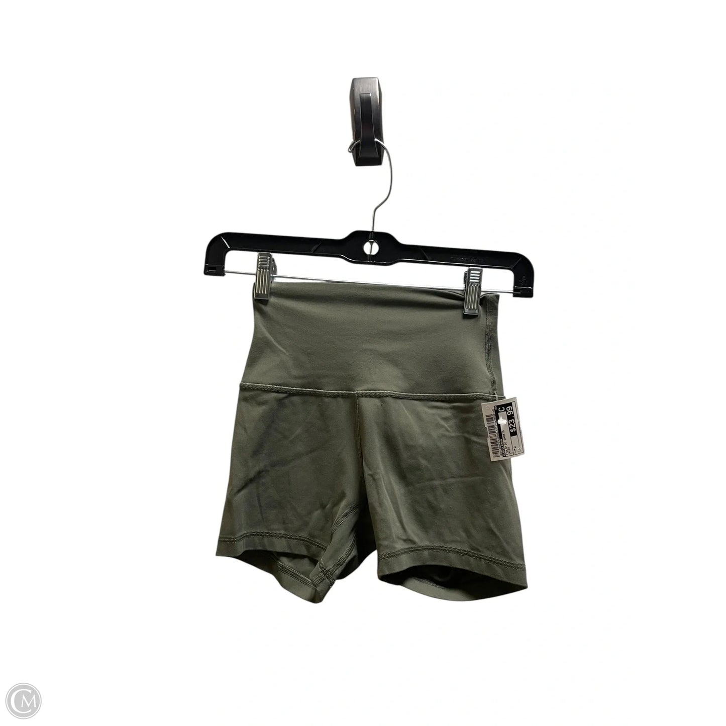 Athletic Shorts By Lululemon In Green, Size: 2