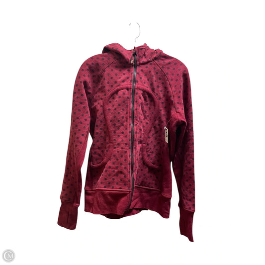 Athletic Jacket By Lululemon In Red, Size: 12