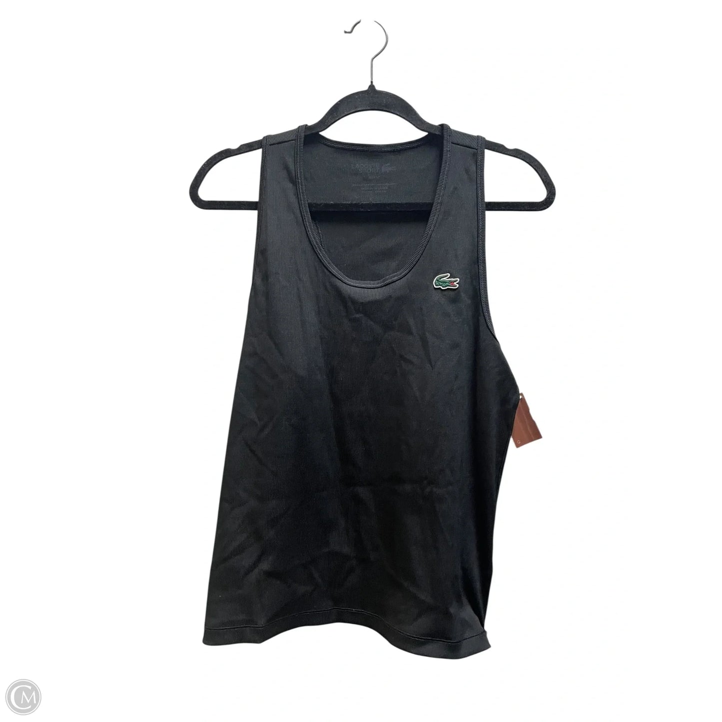 Athletic Tank Top By Lacoste In Black, Size: M