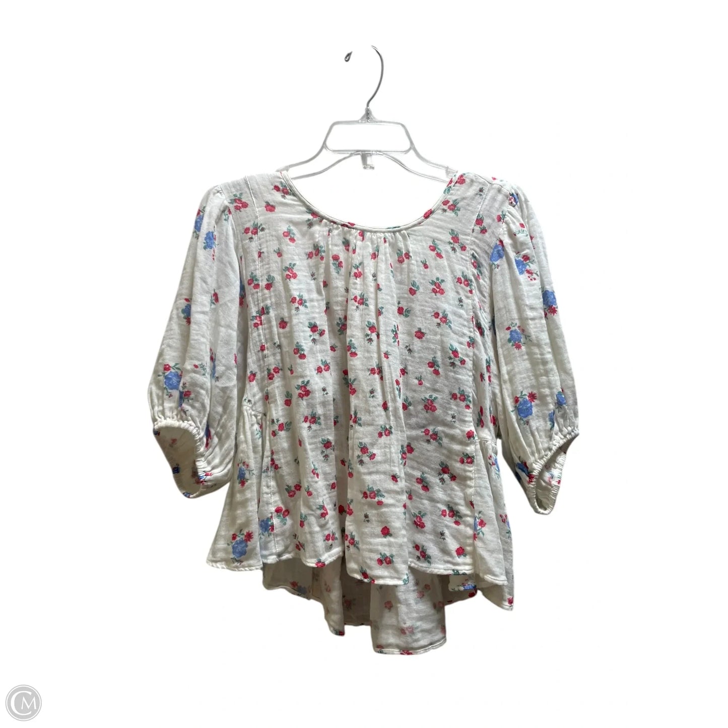 Top 3/4 Sleeve By Free People In White, Size: S