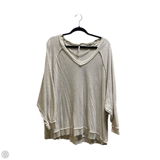 Top 3/4 Sleeve By Free People In Cream, Size: M