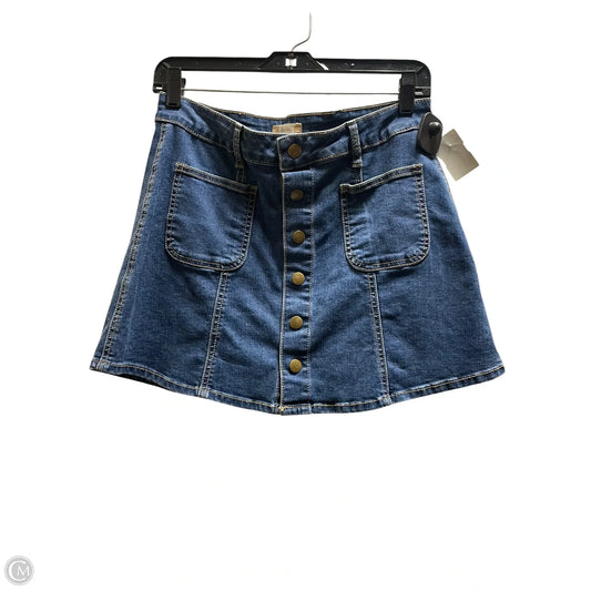 Skirt Mini & Short By Altard State In Blue Denim, Size: S