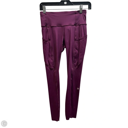 Athletic Leggings By Lululemon In Purple, Size: 4