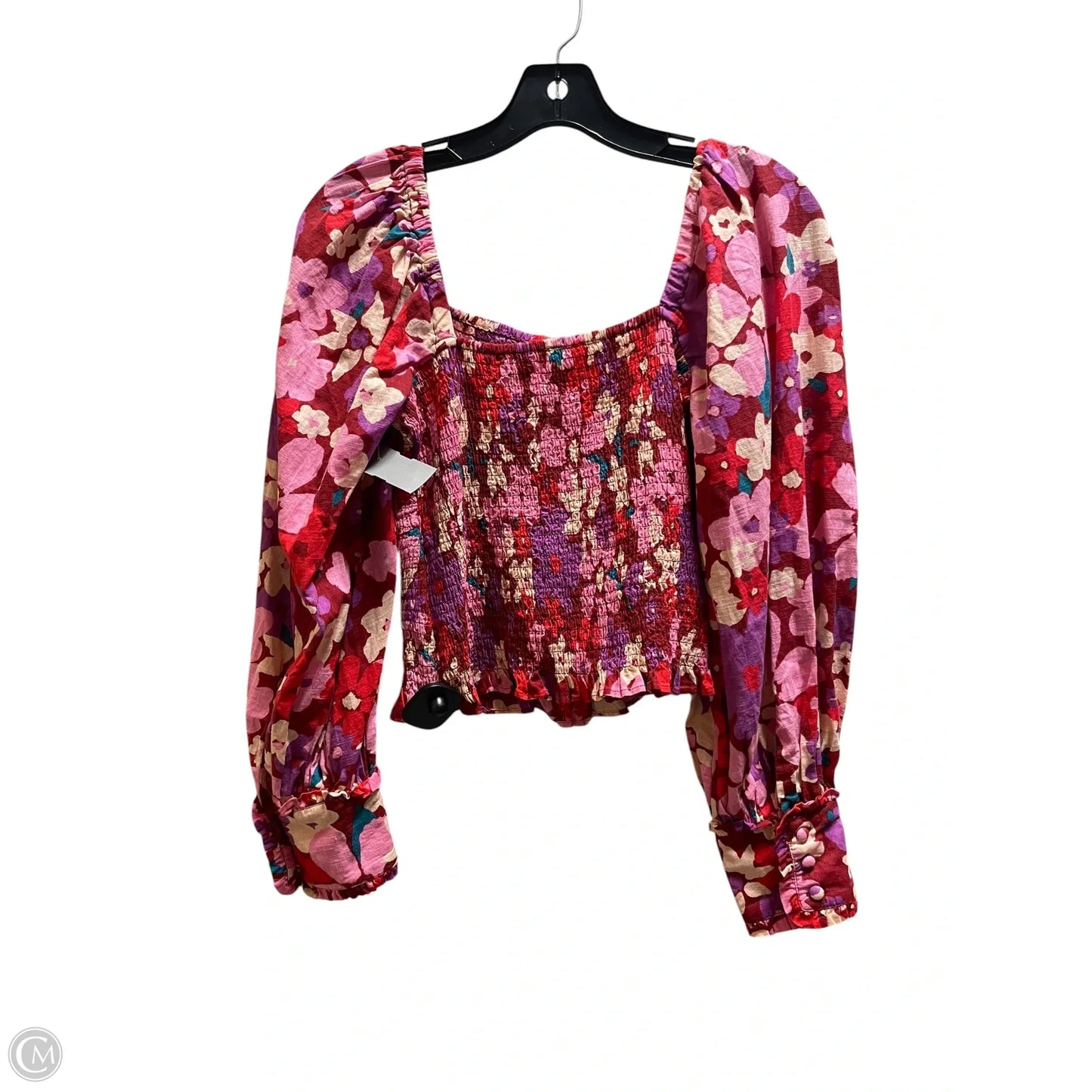 Top Long Sleeve By Free People In Floral Print, Size: Xs