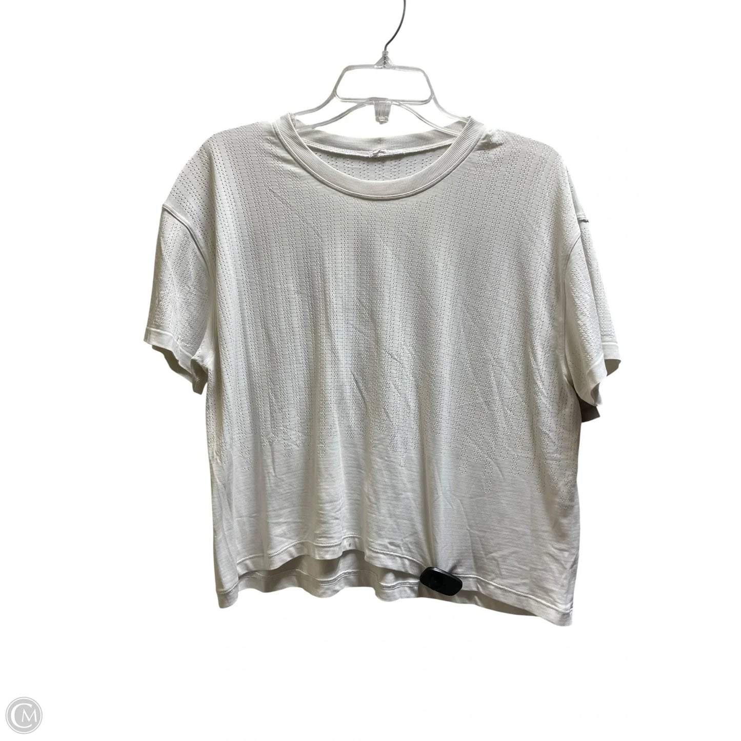 Athletic Top Short Sleeve By Lululemon In White, Size: M