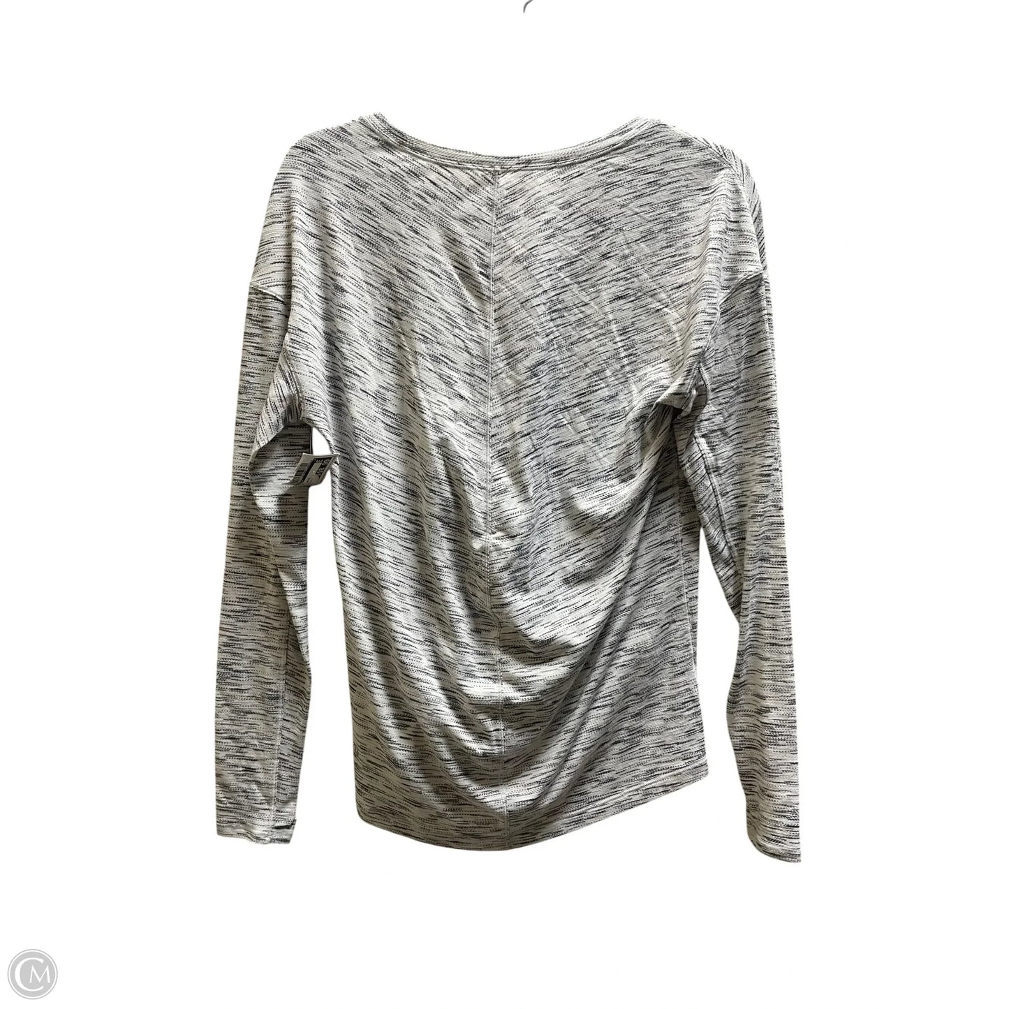 Top Long Sleeve By Lululemon In Black & White, Size: L