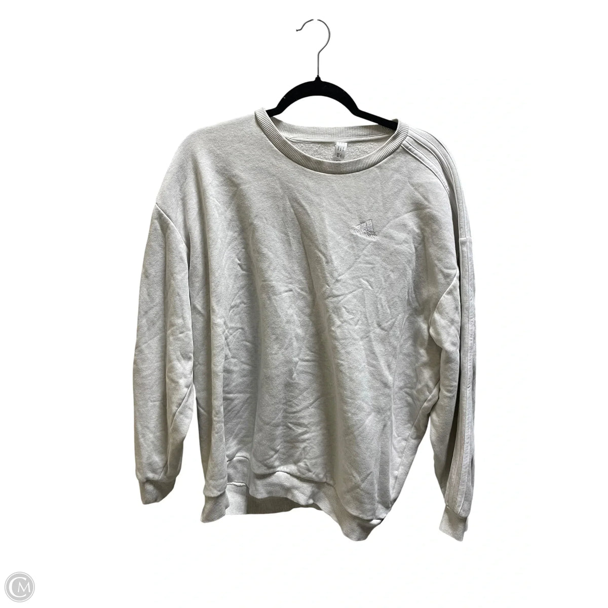 Sweatshirt Collar By Adidas In White, Size: M