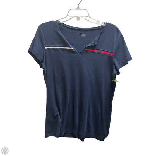 Top Short Sleeve By Tommy Hilfiger In Blue, Size: L