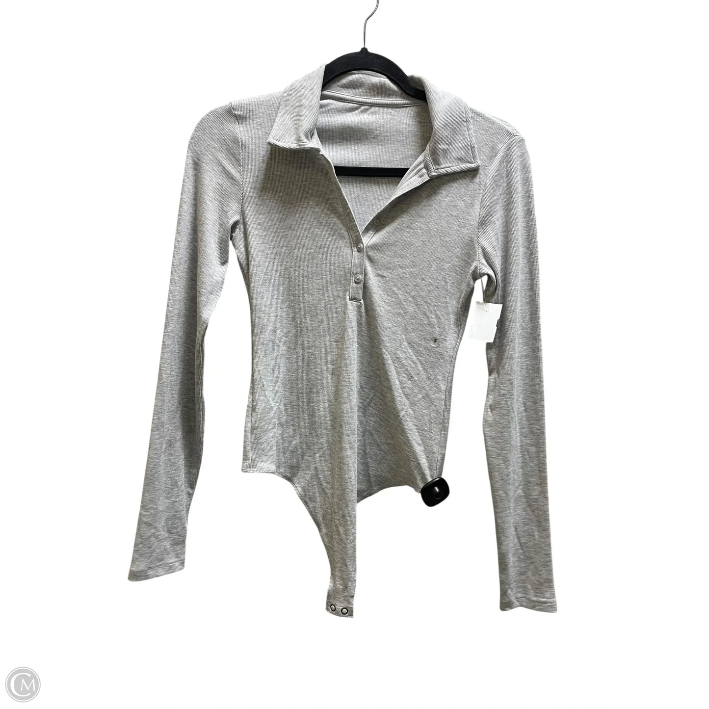 Top Long Sleeve By American Eagle In Grey, Size: S