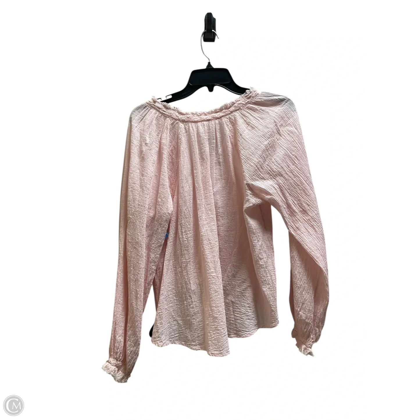 Top Long Sleeve By Free People In Pink, Size: M