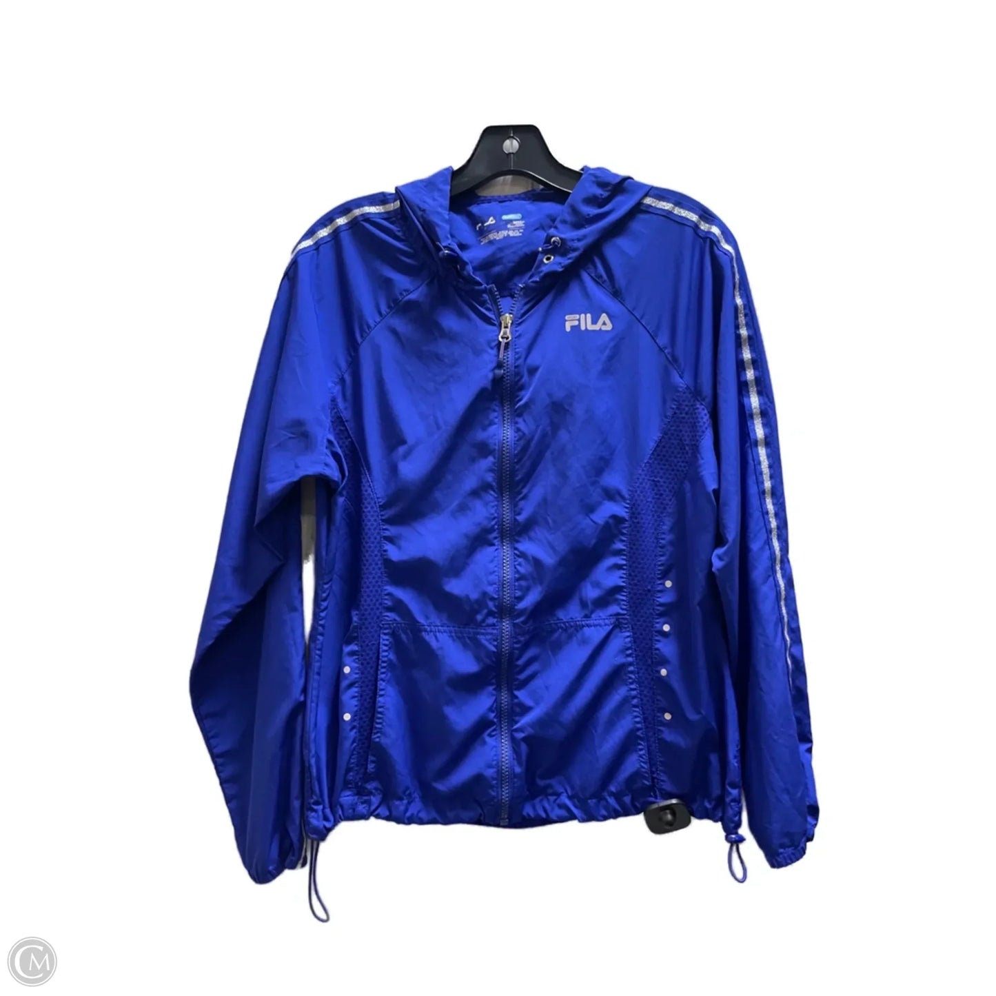 Athletic Jacket By Fila In Navy, Size: M