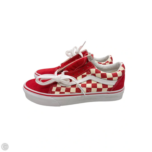 Shoes Sneakers By Vans In Red, Size: 7.5
