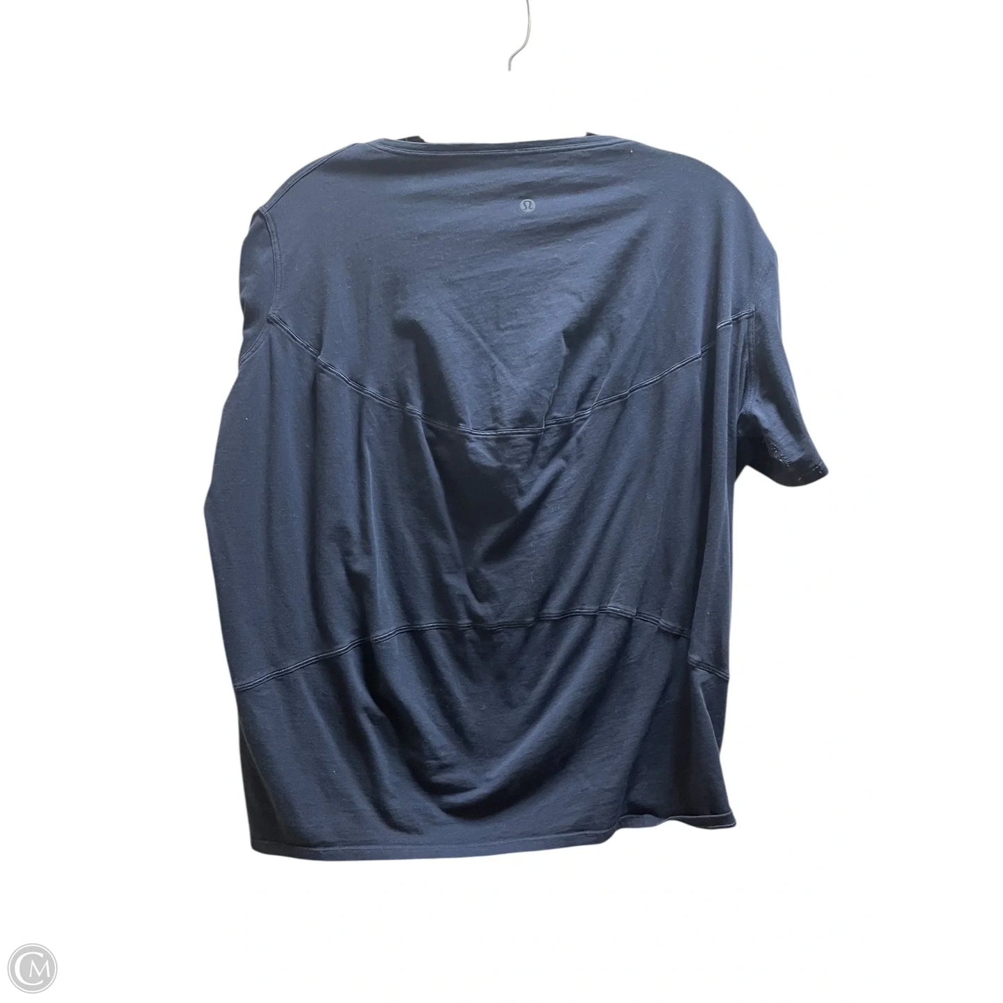 Athletic Top Short Sleeve By Lululemon In Blue, Size: 4