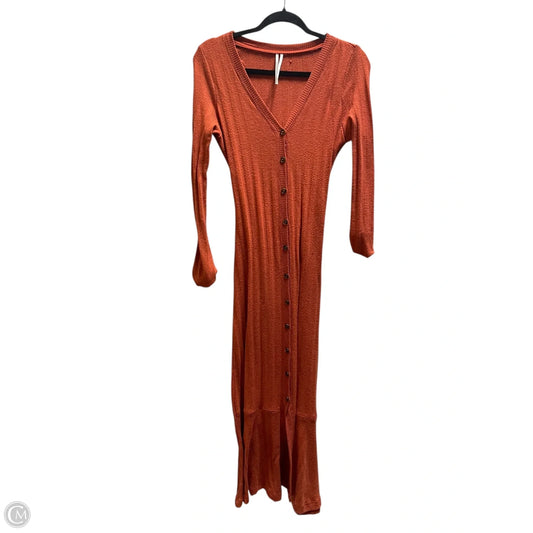 Dress Casual Maxi By Anthropologie In Orange, Size: S