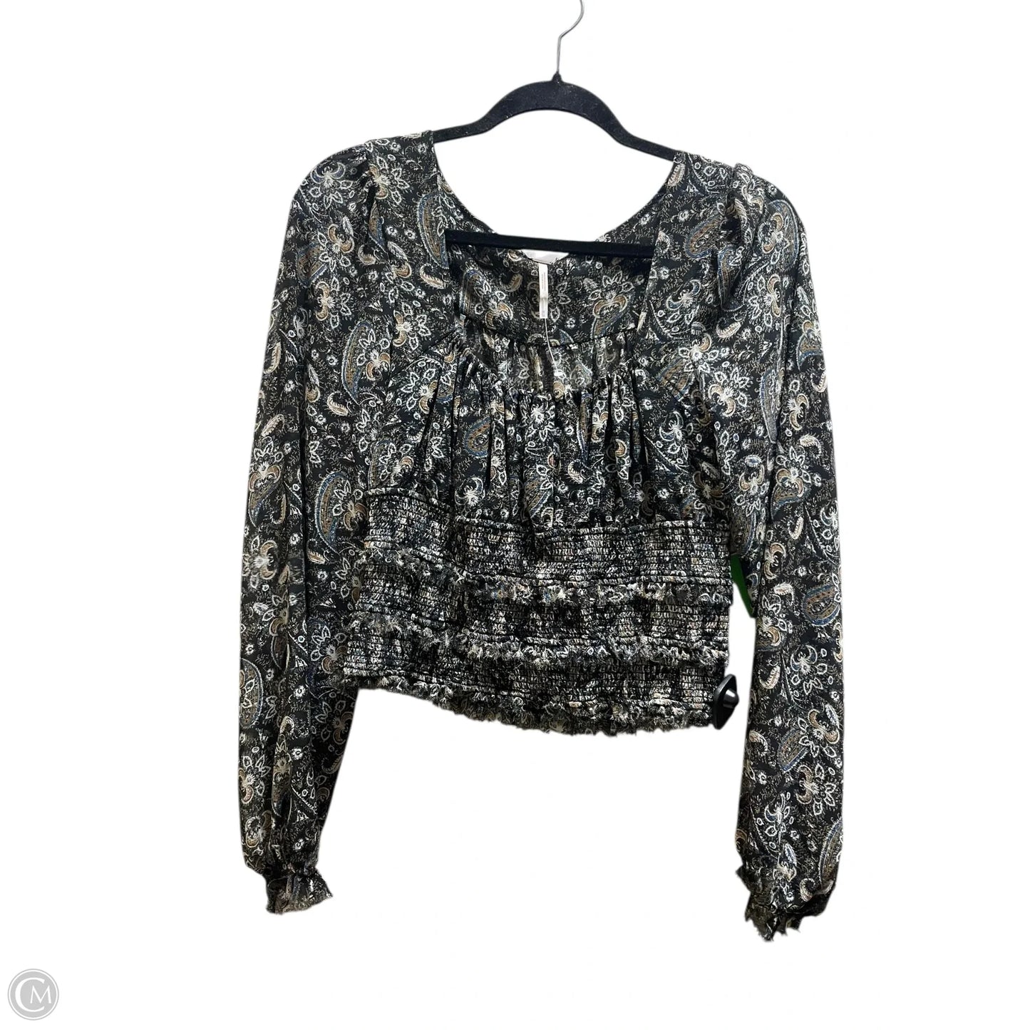 Top Long Sleeve By Free People In Grey, Size: M