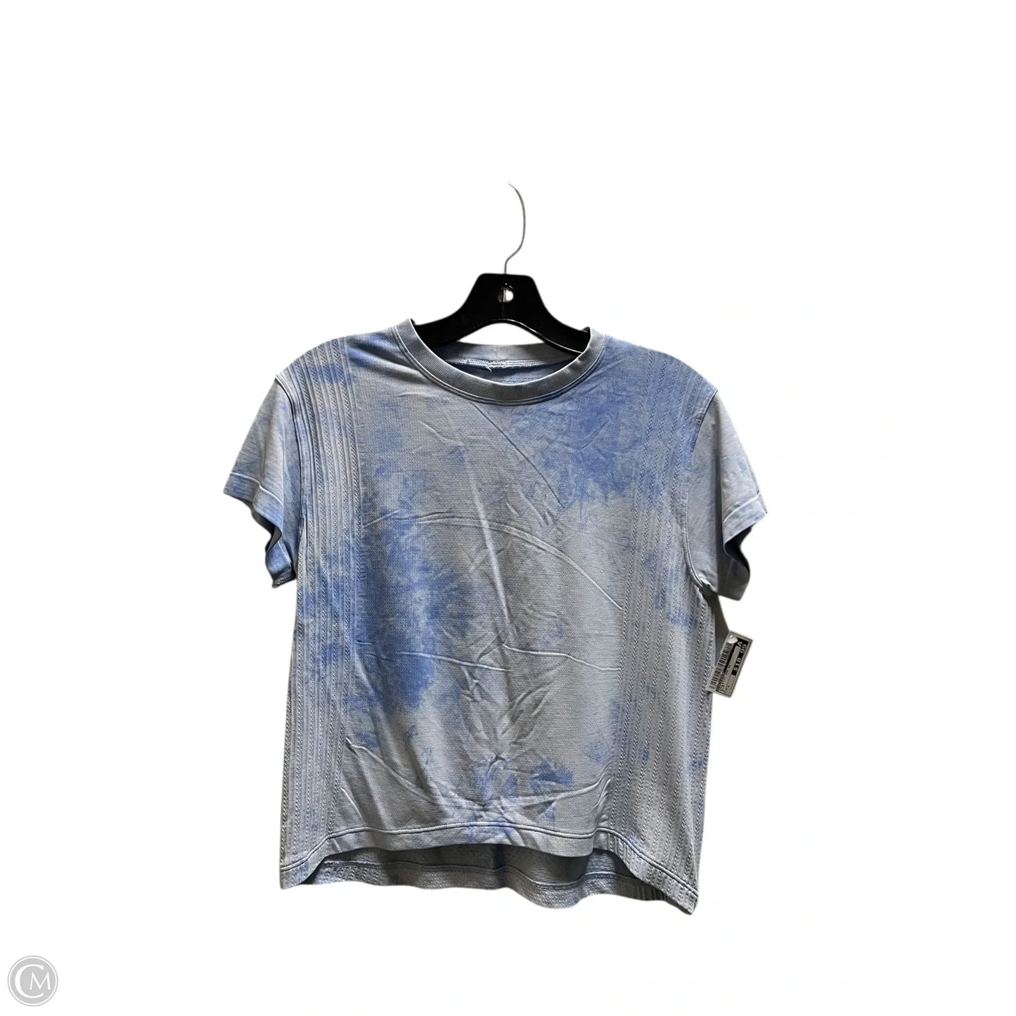 Athletic Top Short Sleeve By Lululemon In Blue, Size: 4