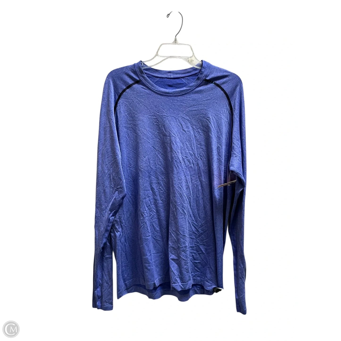 Athletic Top Long Sleeve Collar By Lululemon In Blue, Size: 8
