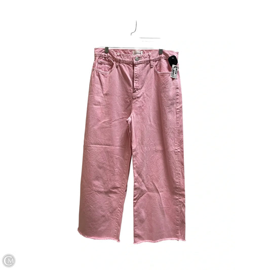 Jeans Wide Leg By Frame In Pink, Size: 8