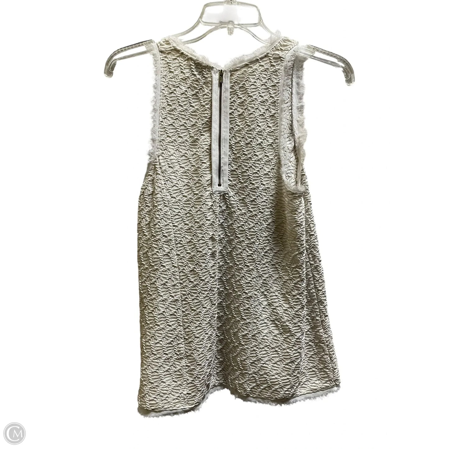 Top Sleeveless By Anthropologie In Cream, Size: S