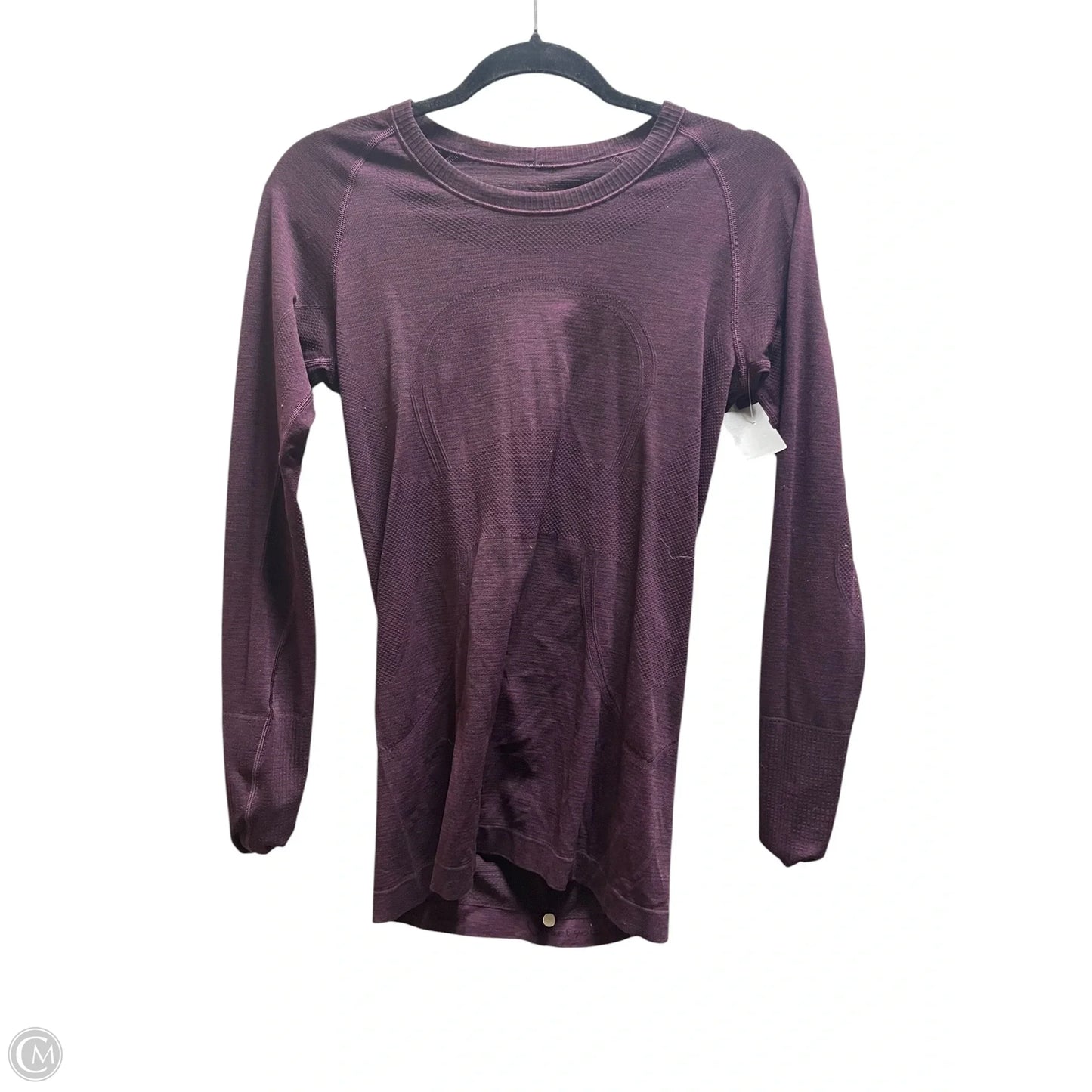 Athletic Top Long Sleeve Crewneck By Lululemon In Purple, Size: 8