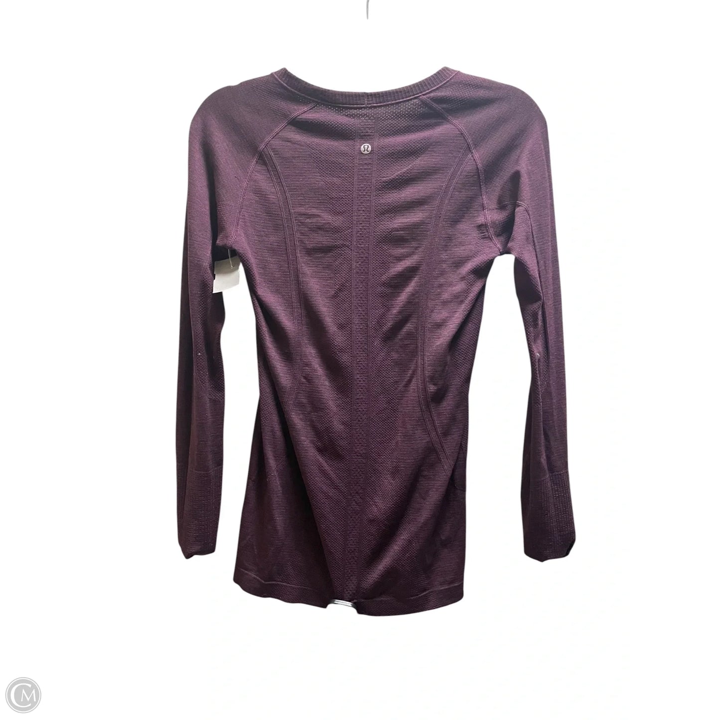 Athletic Top Long Sleeve Crewneck By Lululemon In Purple, Size: 8