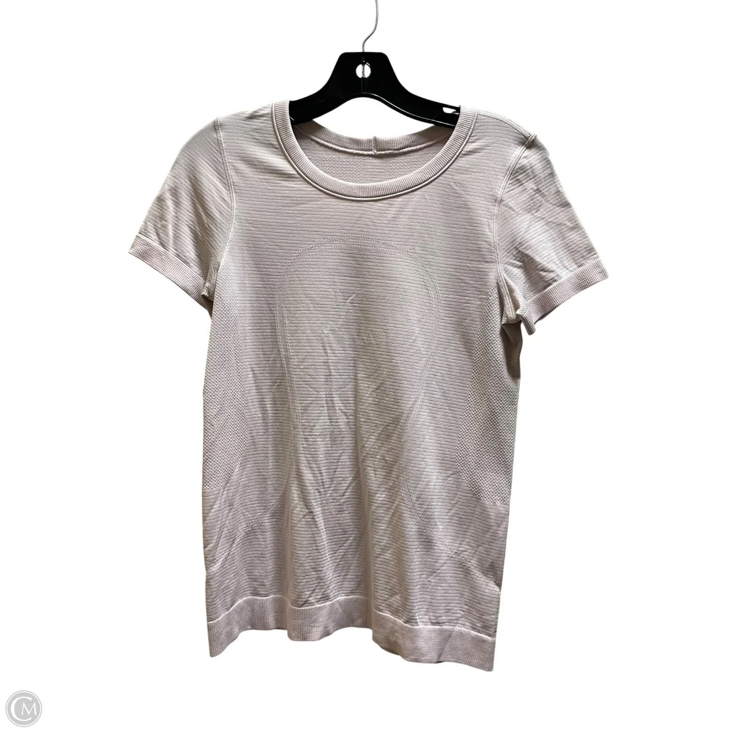 Athletic Top Short Sleeve By Lululemon In Pink, Size: 8