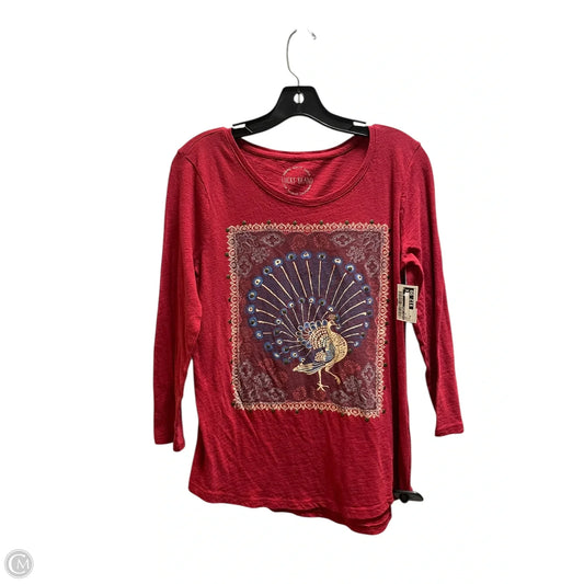 Top Long Sleeve By Lucky Brand In Red, Size: M