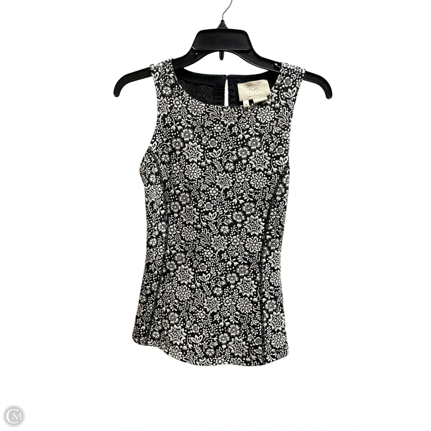 Top Sleeveless By Anthropologie In Black, Size: Xs